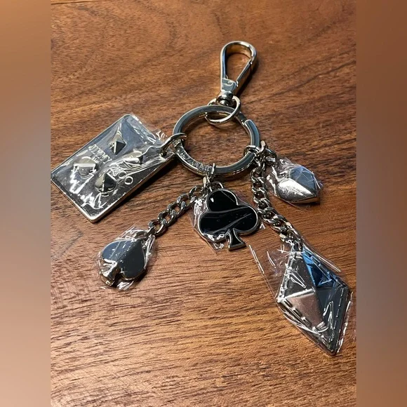 JIMMY CHOO Deck of Cards Bag Charm 6” - Picture 3 of 15